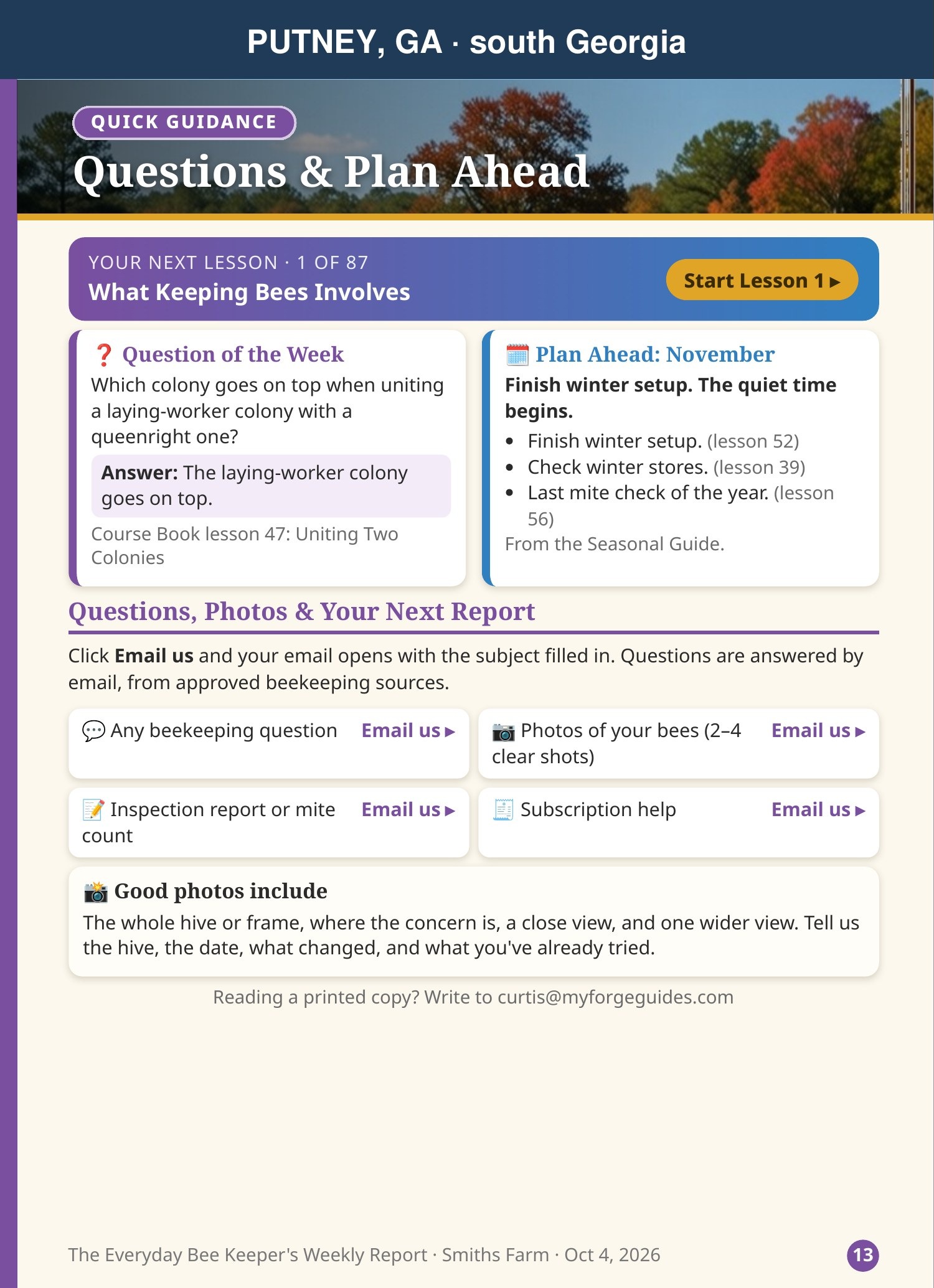 Questions and Plan Ahead