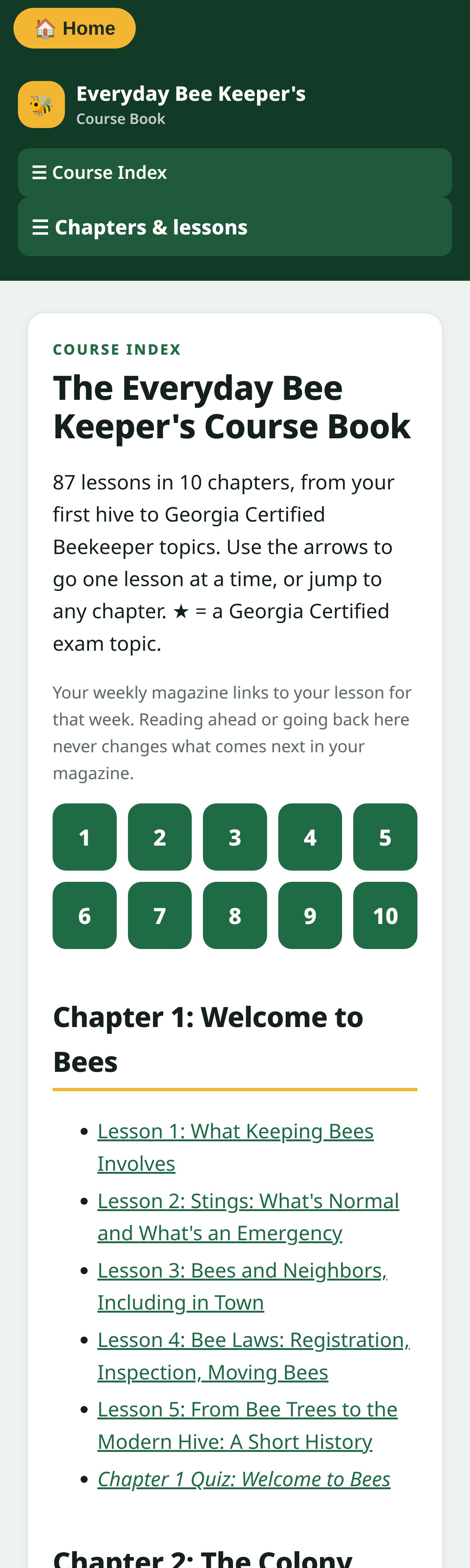 Course Book index
